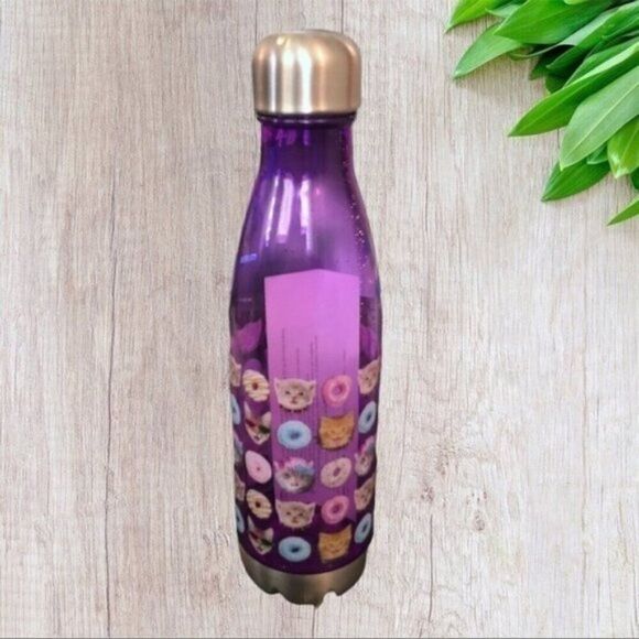 Cat Donut Water Bottle - Picture 1 of 1